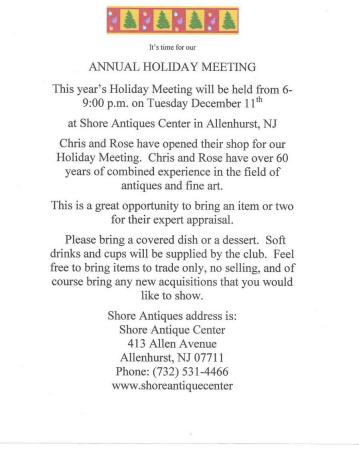 Flyer For 2012 Holiday Meal