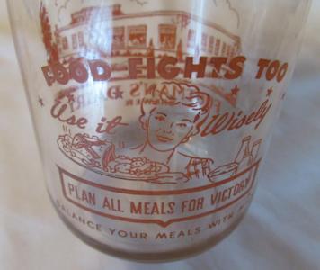 Footman’s Dairy - WWII Slogan - Food Fights Too, Quart