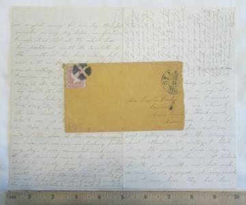 1866 Cover With Letter Sent From Saint Louis, MO to Canton, MO