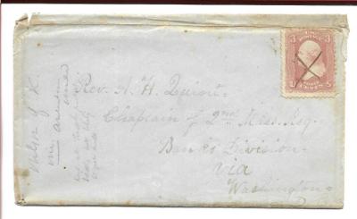 1862 Civil War Era Cover With Letter From Berkshire County, Mass To Washington, DC 