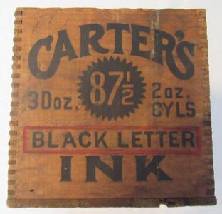 Carter's Ink Shipping Crate 13 x 6 3/4 x 7