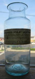 Improved Pile Ointment, L. M. Wardner M.D., Druggist, Sr. Regis Falls, NY OP 5 Inch