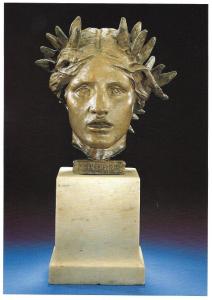 Augustus Saint Gaudens, 'NIKH-EIPHNH' A Bronze Head of Victory