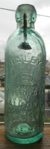 C. C. Haley & Company, Celebrated California Pop Beer, Corner South Orange Avenue and South 11th Street, Newark, NJ, Patented Oct 29, 1872 
