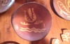 Redware Plate With Tulip Decoration