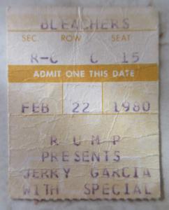 Jerry Garcia Band 1980, Robert Hunter Opening Act