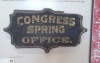 Old Wooden Sign for the Congress Spring Office
