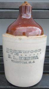 Rosewod Rye. E. L. Kerns, Trenton 2 Gallon