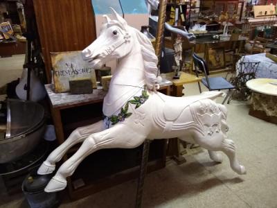 Real Wood Carved Carousel Horse